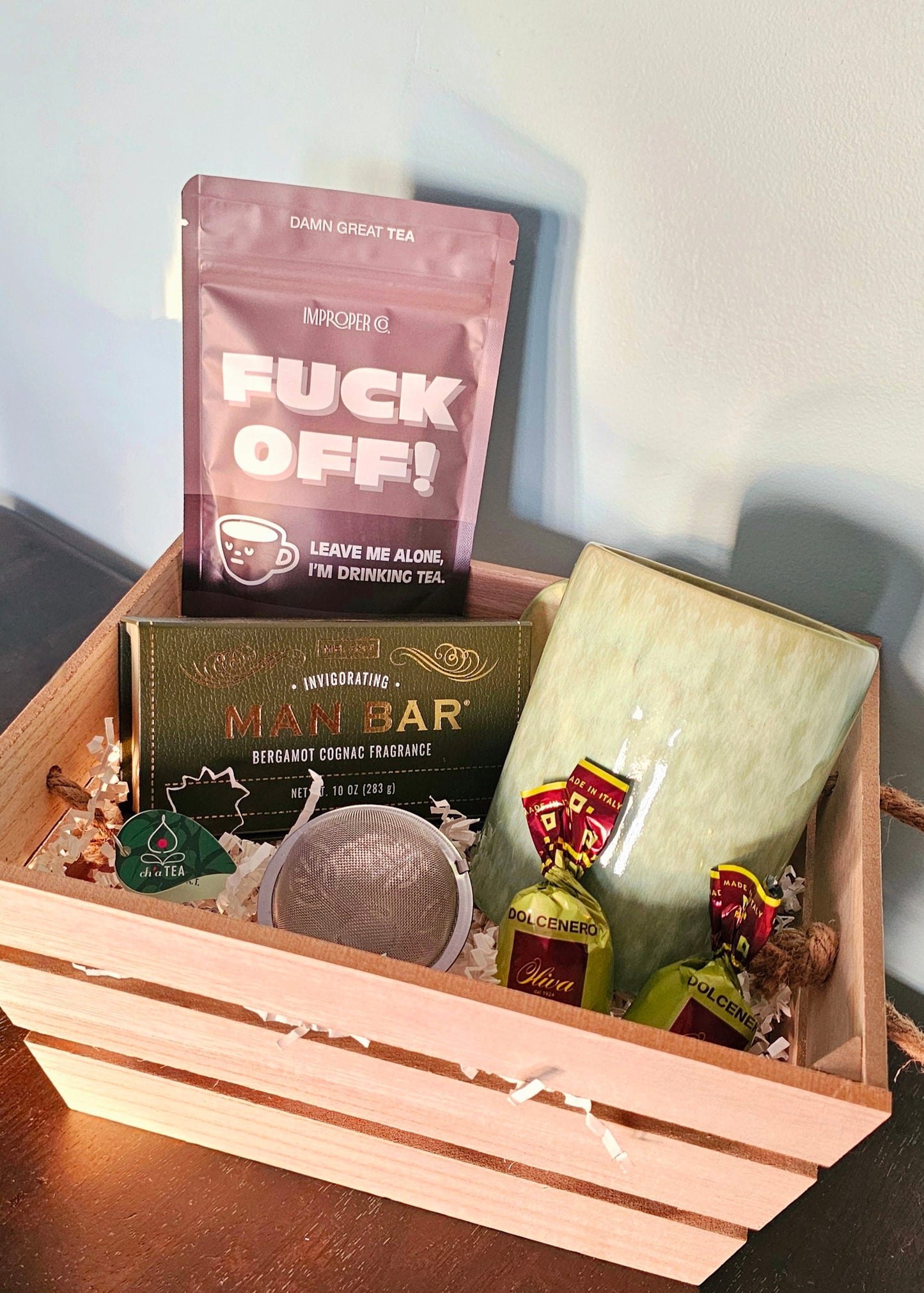 Masculine Self Care Basket