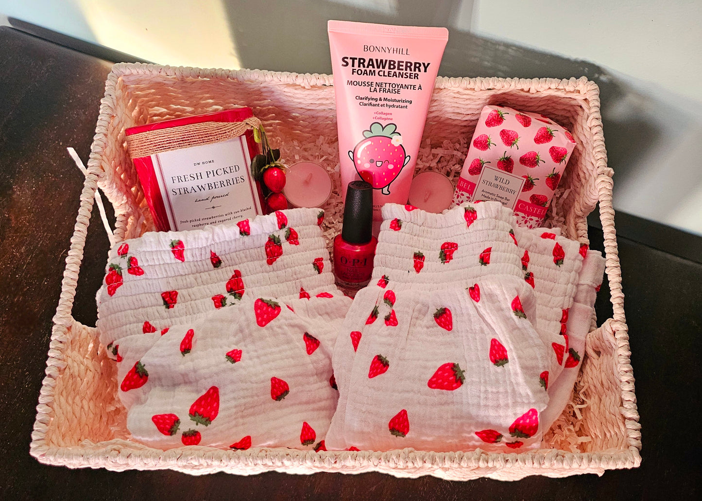 Strawberry Self Care Basket
