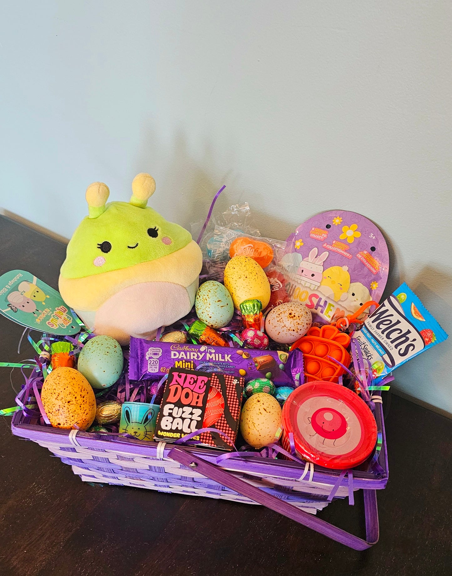 Purple Squishmallow Easter Basket