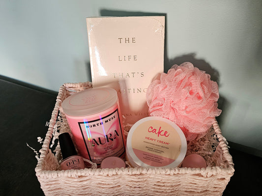 Feminine Self Care Basket, Pink